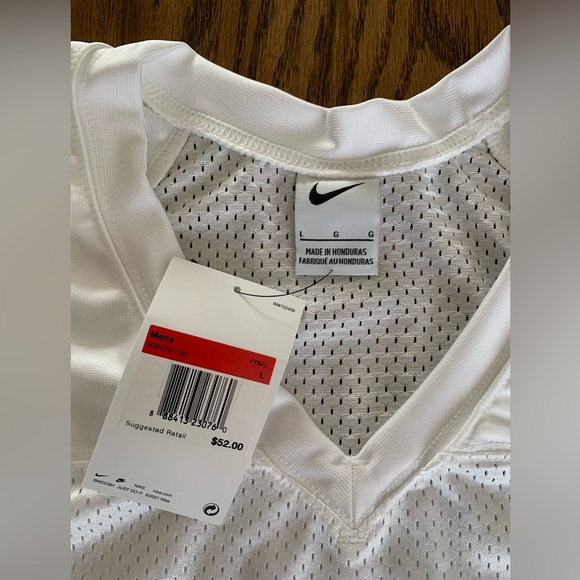Nike Men’s Vapor White L Football Practice Jersey 908729-100 - Picture 2 of 8